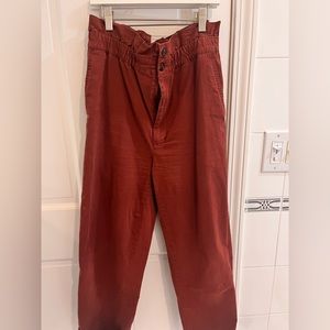 Madewell paperbag brick red chinos